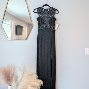 Vintage Jas Jas Black Beaded Gown